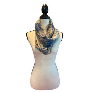 Womens Pashmina Silk Striped Scarf Beige Green 62 inches Long